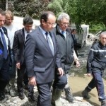 Inondations Sud-Ouest- Déplacement François Hollande