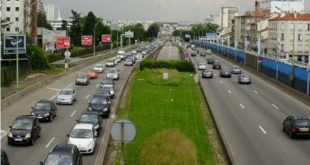 Périphérique parisien à hauteur de Gentilly