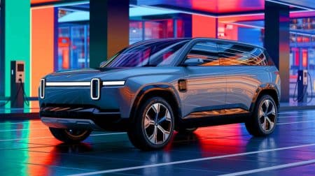 Illustration de la révolution du Deepal S09, SUV électrique chinois avec charge rapide et technologie avancée (création par IA, illustration non réaliste). Crédit : Ideogram.