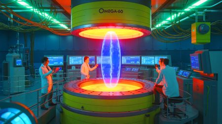 Illustration de l'expérience de transfert thermique limité dans un plasma à haute densité énergétique (création par IA, non réaliste). Crédit : Ideogram
