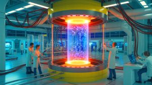Illustration de la résolution d'une faille dans les réacteurs de fusion pour une énergie propre et illimitée. Image réalisée par IA.