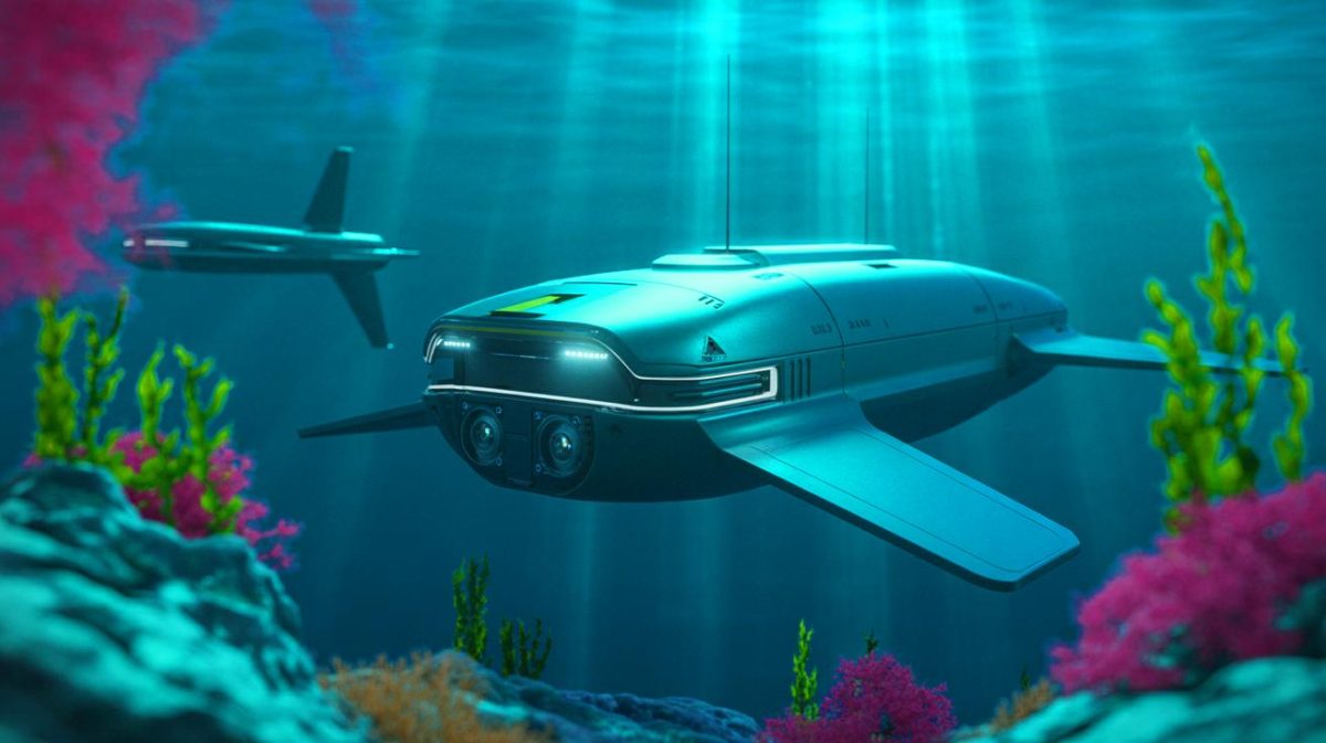 Illustration de BlueWhale, robot sous-marin autonome pour la sécurité maritime (création par IA, non réaliste). Crédit : Ideogram