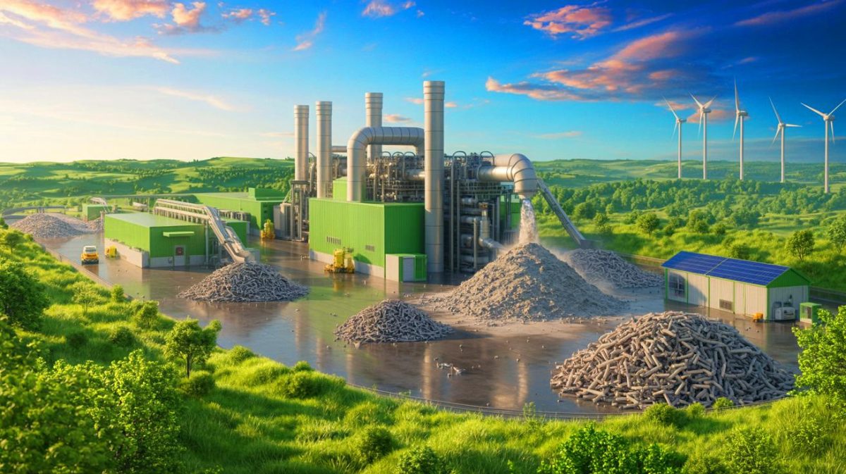 « Transformer un poison en trésor » : le Canada recycle la plus vaste décharge d’amiante de la planète Illustration de la transformation de déchets d’amiante en ressources pour batteries et stockage de CO₂ (création par IA, non réaliste). Crédit : Ideogram