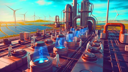 Illustration de l'extraction innovante du nickel réduisant les émissions de CO₂ (création par IA, illustration non réaliste). Crédit : Ideogram.