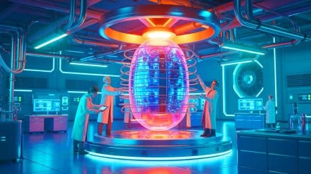 Illustration de la percée scientifique dans le développement des stellarators pour l'énergie de fusion (création par IA, non réaliste). Crédit : Ideogram