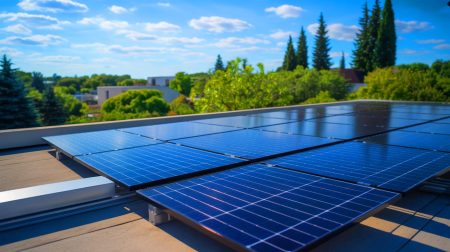 Choc dans le secteur de l’énergie : une cellule solaire flexible pulvérise la barre des 25 % de rendement Illustration de l'innovation dans les cellules solaires en pérovskite à haute efficacité. Image réalisée par IA.