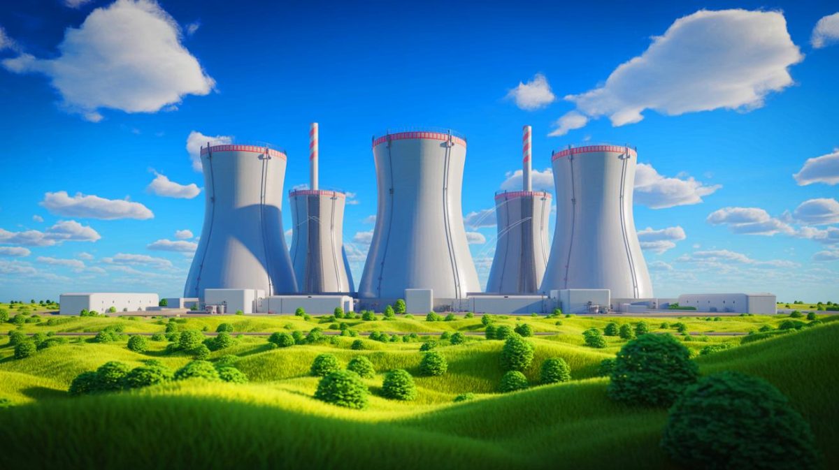 Illustration de la conversion des déchets nucléaires en énergie par la technologie de Thorizon. Image réalisée par IA.