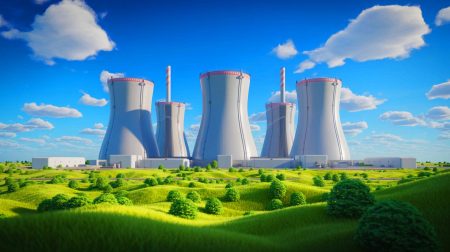 Illustration de la conversion des déchets nucléaires en énergie par la technologie de Thorizon. Image réalisée par IA.