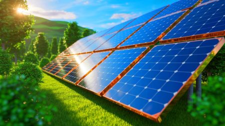 Illustration de cellules solaires en pérovskite améliorées pour une meilleure efficacité énergétique (création par IA, illustration non réaliste). Crédit : Ideogram.