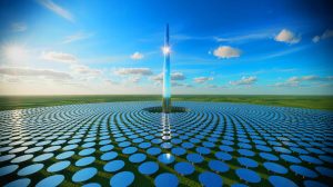 Illustration de la production d'hydrogène vert à partir d'un réacteur solaire novateur. Image réalisée par IA.