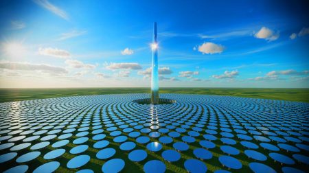 Illustration de la production d'hydrogène vert à partir d'un réacteur solaire novateur. Image réalisée par IA.