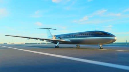 Illustration de l'innovation en aviation avec un système intégré de stockage et de propulsion d'hydrogène. Image réalisée par IA.