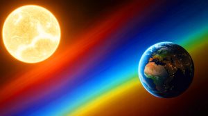 Illustration de la super-Terre Kepler-725c dans son orbite elliptique autour de son étoile. Image réalisée par IA.