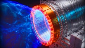 Illustration de la découverte des « vides » dans les plasmas de fusion au bord des réacteurs. Image réalisée par IA.