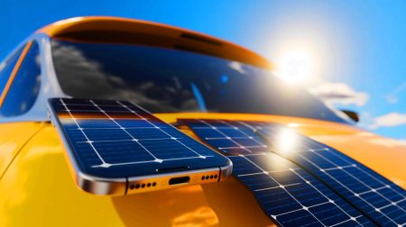 Illustration de la pérovskite transformant des objets quotidiens en sources d'énergie solaire. Image réalisée par IA.