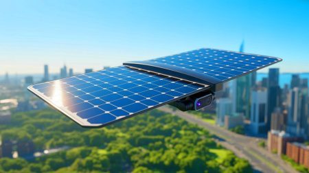 Illustration de la cellule solaire flexible et ultra-efficace développée par le SERIS. Image réalisée par IA.