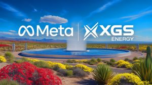 Illustration de la collaboration entre Meta et XGS Energy pour une centrale géothermique innovante. Image réalisée par IA.