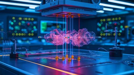 « On n’a plus besoin de GPS » : cette technologie quantique américaine suit les mouvements en 3D avec une précision stupéfiante Illustration de l'interféromètre atomique mesurant l'accélération en trois dimensions. Image réalisée par IA.