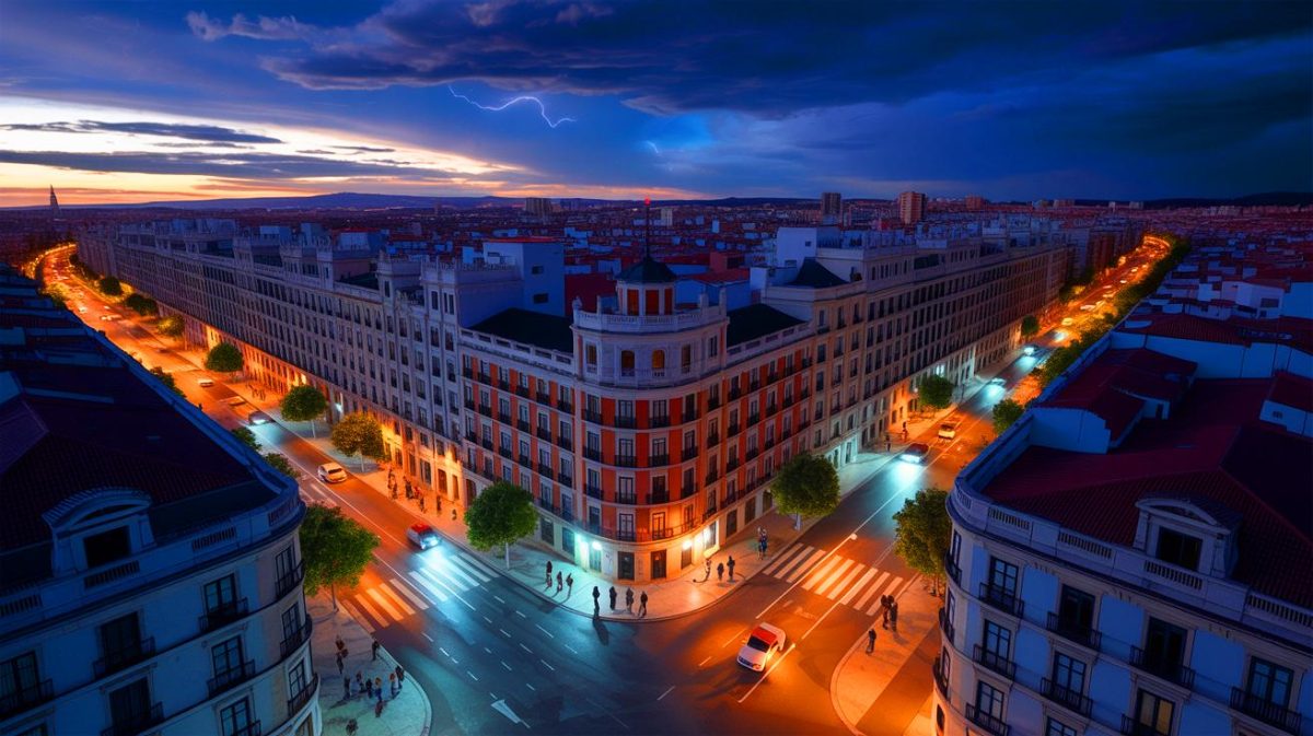 Illustration de la panne massive d'électricité en Espagne et au Portugal causée par la vibration atmosphérique induite. Image réalisée par IA.