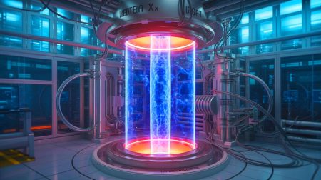 Illustration de la percée historique du stellarator Wendelstein 7-X en Allemagne dans le domaine de la fusion nucléaire. Image réalisée par IA.