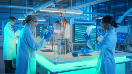 « Ce procédé rend l’hydrogène vert enfin abordable » : une avancée technologique qui change toutes les équations économiques Illustration de la production d'hydrogène vert à partir de nanomatériaux avancés. Image réalisée par IA.