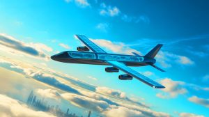 Illustration de piles à combustible au sodium pour l'aviation. Image réalisée par IA.