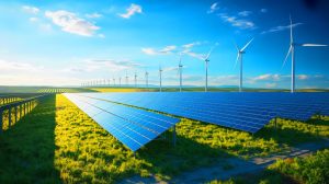 Illustration de la capacité de stockage énergétique massive de la Chine, générée par intelligence artificielle.