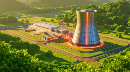 Illustration de la fusion nucléaire comme source d'énergie propre et durable, générée par intelligence artificielle.