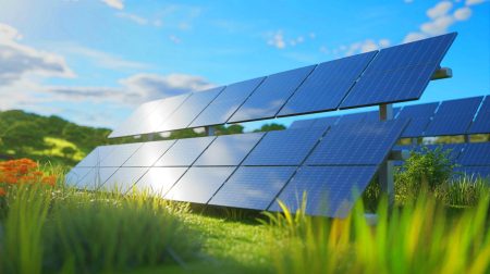 Illustration de la conversion solaire en hydrogène utilisant des photocathodes CZTS, générée par intelligence artificielle.