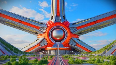 Illustration de la construction d'un complexe de fusion nucléaire en Chine. Image réalisée par IA.