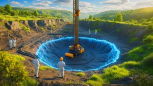Illustration de la découverte d'un vaste gisement d'hydrogène naturel en Moselle. Image réalisée par IA.