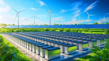 Illustration de l'utilisation de batteries de véhicules électriques usagées pour le stockage d'énergie.