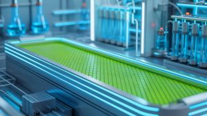 Illustration de canaux membranaires artificiels pour l'extraction durable des terres rares, générée par intelligence artificielle.