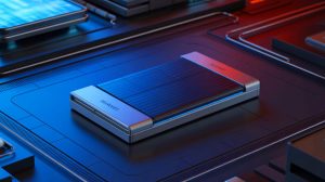Illustration de la nouvelle batterie à l'état solide développée par Huawei. Image réalisée par IA.