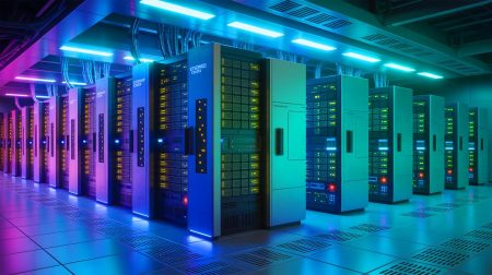 Illustration de Nexus, un supercalculateur révolutionnaire financé par la National Science Foundation, générée par intelligence artificielle.