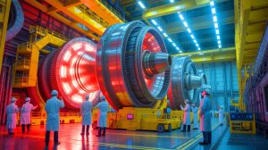 Illustration de la livraison par la Chine d'un composant essentiel pour le projet ITER de fusion nucléaire.