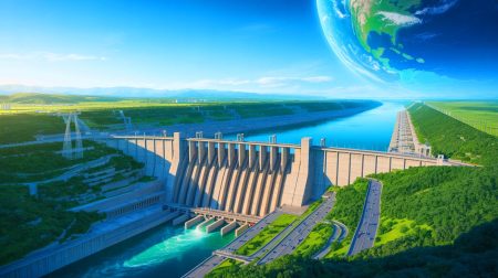 Illustration de l'impact potentiel du barrage des Trois Gorges sur la rotation terrestre et l'environnement.