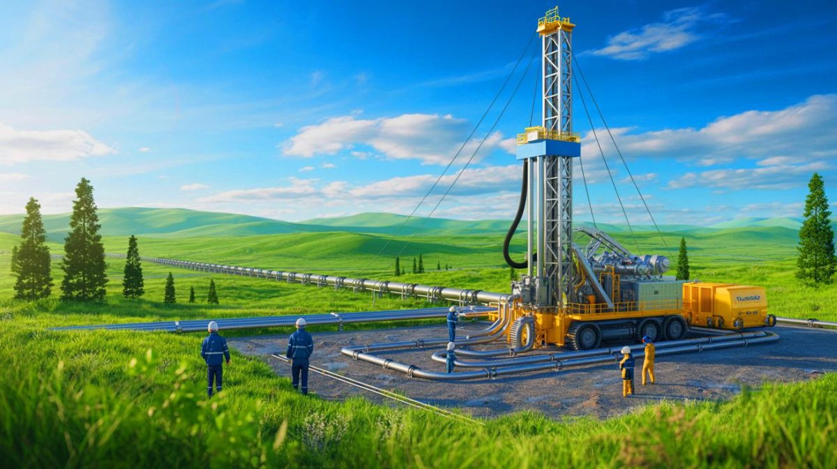 Illustration de la découverte de l'hydrogène blanc en Sibérie et son potentiel énergétique.