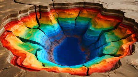 Illustration de la découverte d'un immense réservoir d'eau caché dans le manteau terrestre.