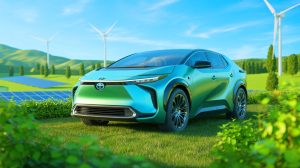 Illustration de l'engagement de Toyota dans les solutions de motorisation alternatives et écologiques.