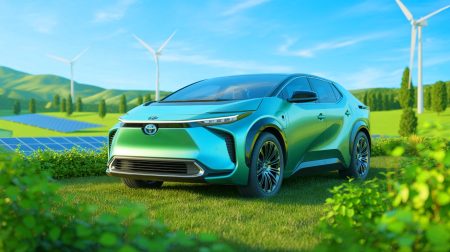 Illustration de l'engagement de Toyota dans les solutions de motorisation alternatives et écologiques.
