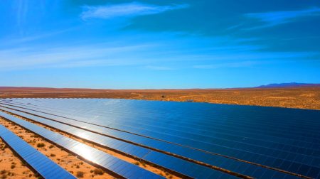 Illustration de l'impact des installations solaires sur les écosystèmes désertiques.