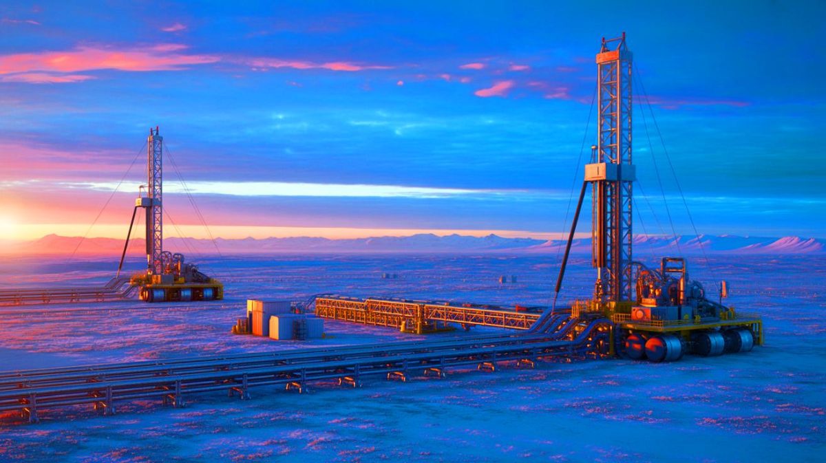 Illustration de la découverte de l'hydrogène blanc en Sibérie par Gazprom et ses implications énergétiques.