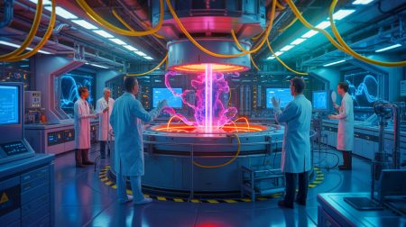 Illustration de la démonstration expérimentale du couplage multi-échelle dans le plasma.