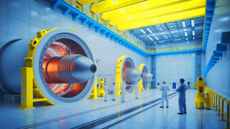 Illustration de la transformation et du recyclage du graphite dans les réacteurs nucléaires britanniques.