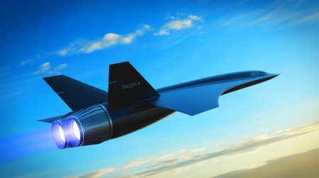 Illustration de la collaboration entre Ursa Major et Stratolaunch pour le développement du véhicule hypersonique Talon-A.