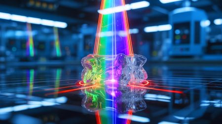 « La lumière se fige d’un coup » : des scientifiques confirment une métamorphose inédite qui fracasse notre compréhension de la physique Illustration de la transformation de la lumière en matériau supersolide.