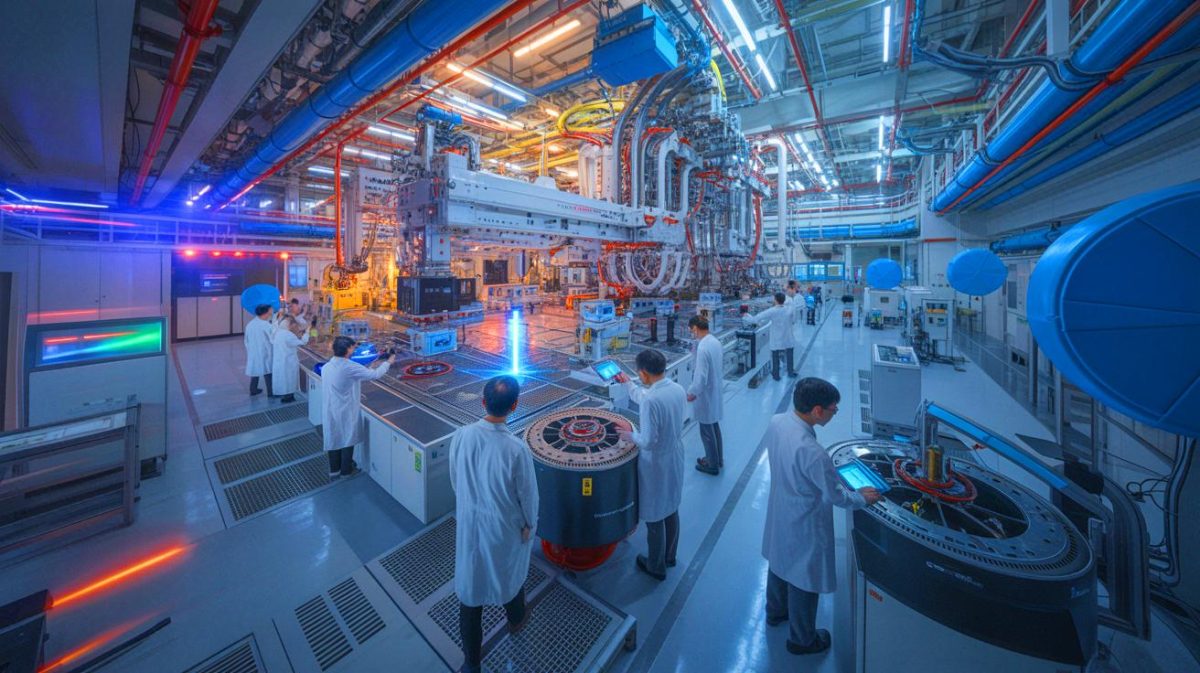 « La Chine a franchi une ligne rouge » un satellite américain dévoile le laser à fusion nucléaire le plus gigantesque de la planète Illustration de la construction du plus grand centre de fusion par laser en Chine.