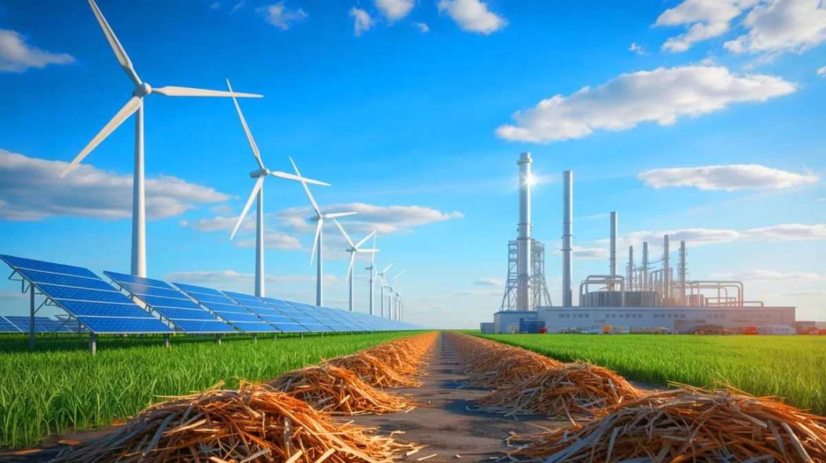 Illustration de la production de méthanol vert à partir de résidus agricoles en Mongolie-Intérieure.