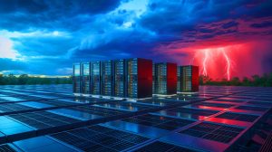 Illustration de la vulnérabilité croissante des data centers face aux aléas climatiques.